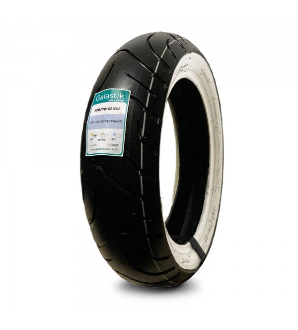 CST 120/70-12 51J MC Beyaz Yanak Motosiklet Lastiği