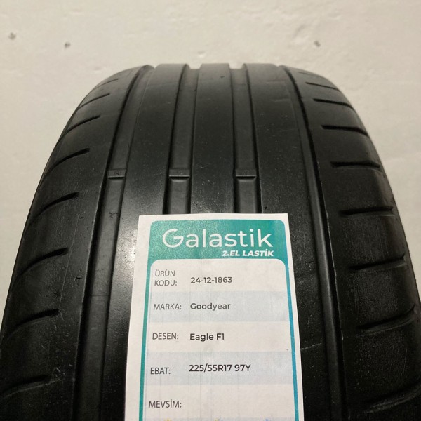 225/55R17 97Y Goodyear Eagle F1 İkinci El Yaz Lastiği