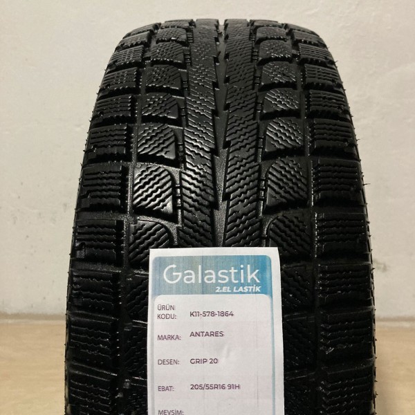 205/55R16 91H Antares Grip 20 İkinci El Kış Lastiği 205/55R16 91H Antares Grip 20 İkinci El Kış Lastiği